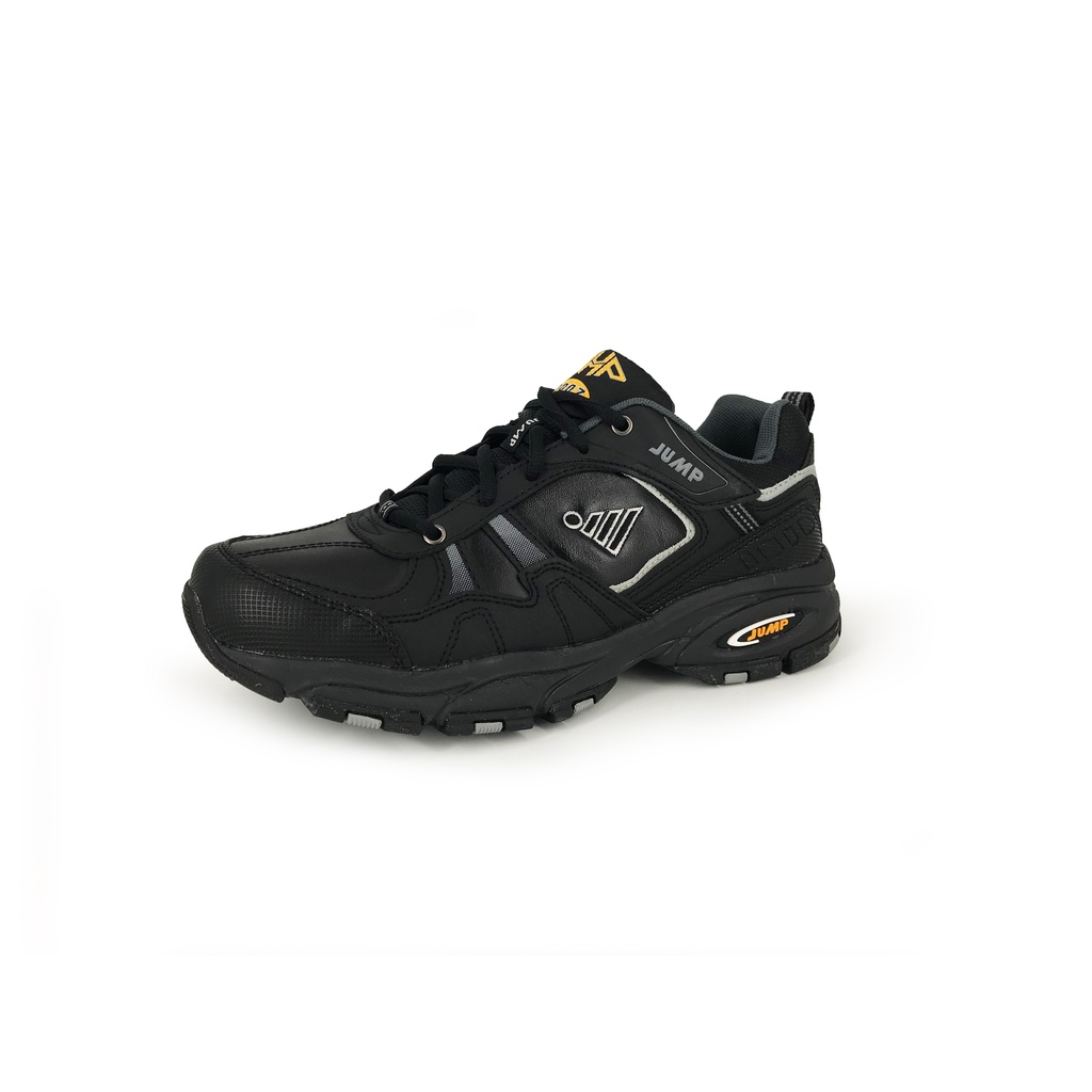 JUMP將門 男運動鞋 男鞋 MIT台灣製造 護趾 耐髒 減壓 厚底 除臭 抗菌鞋墊 吸濕 排汗 耐磨 抓地 止滑 黑