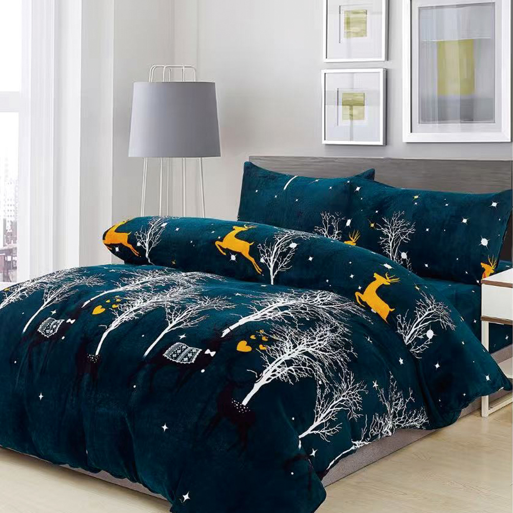 【Galatea葛拉蒂】法蘭絨冬季雙人床包四件組 草莓花卉, , large