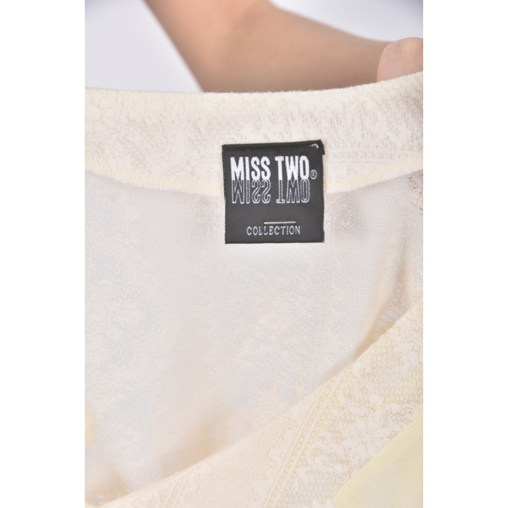 (S) miss two質感V領杏色長袖上衣二手衣, , large