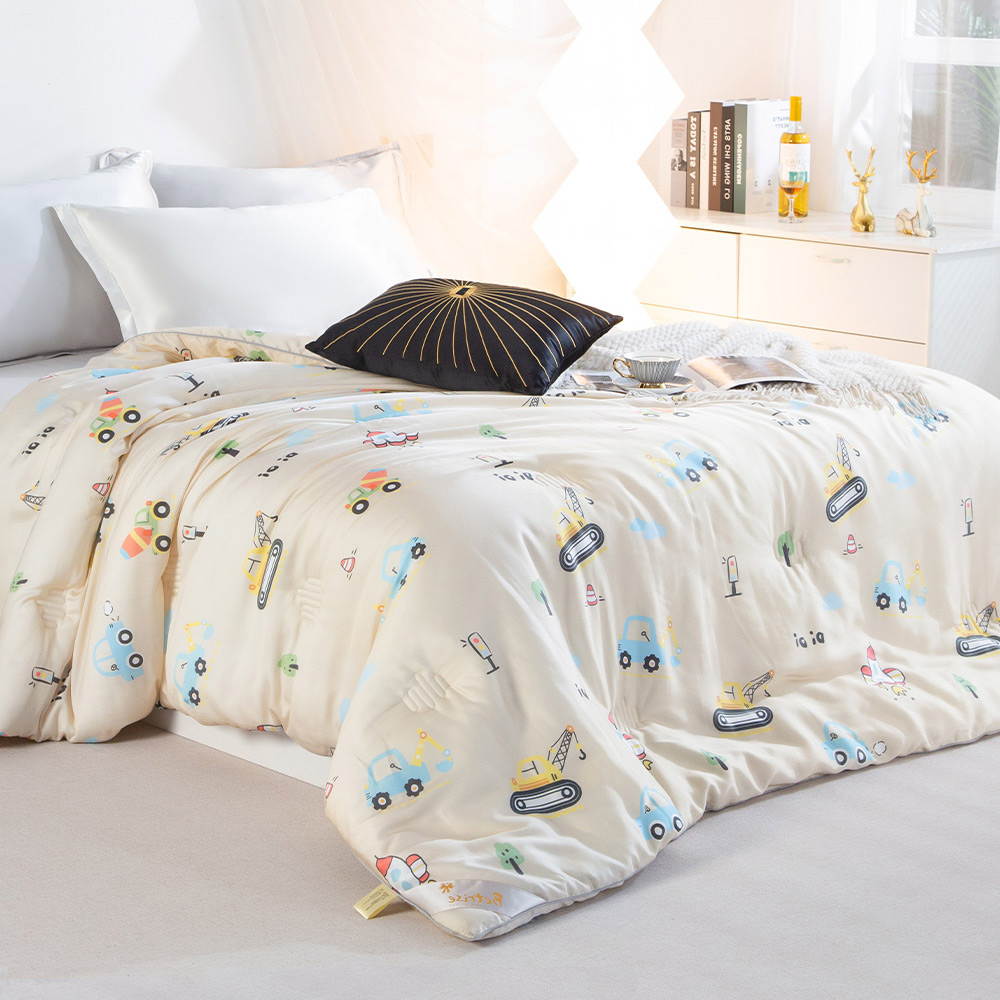 【Betrise貝翠絲】Cool Summer Childish Series 60-count 100% Tencel Quilt Children's Summer Quilt 100x120cm-Please note the color, if no note is made, it will be shipped randomly, , large