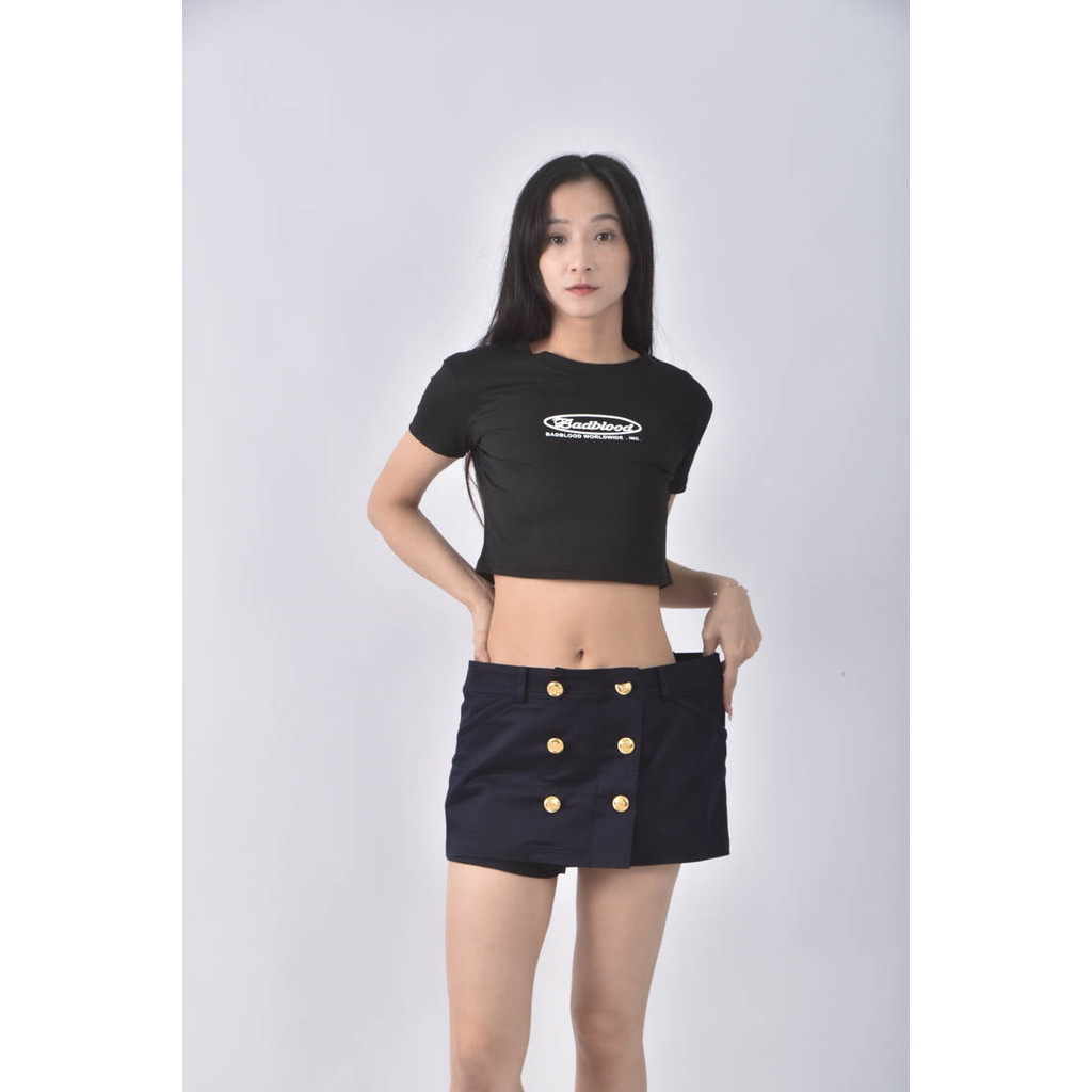 (2XL) knights bridge棉質排扣藍色短褲二手衣, , large