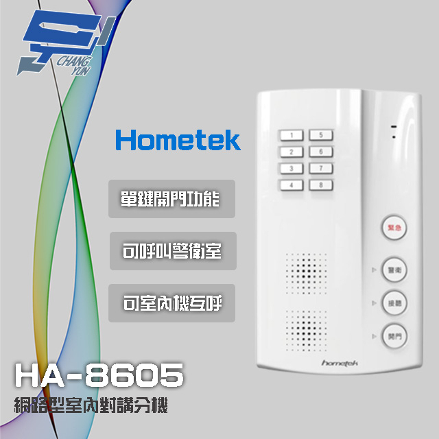 昌運監視器 Hometek HA-8605 網路型室內對講分機 可呼叫警衛室, , large