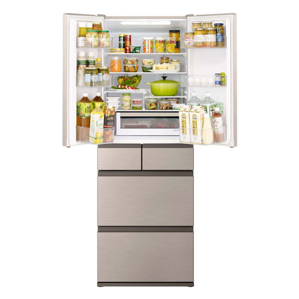 HITACHI Japan Original Grade 1 Energy-Saving New Brushed Steel 6-Door Fridge RHSF53NJ, , large