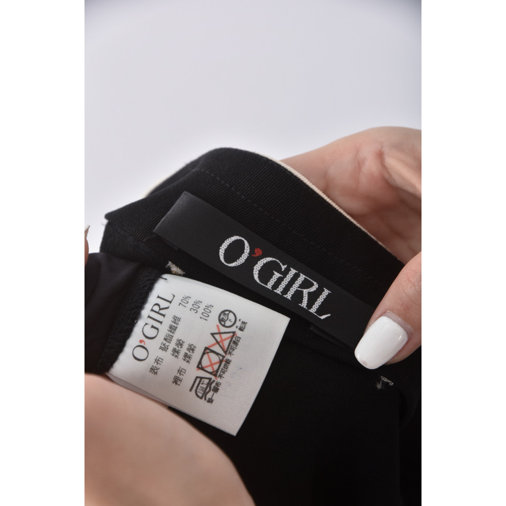 (S) o girl點點黑色上衣二手衣, , large