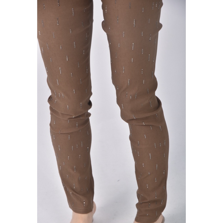 (L) ywo28棉質貼鑽黃色長褲二手衣, , large