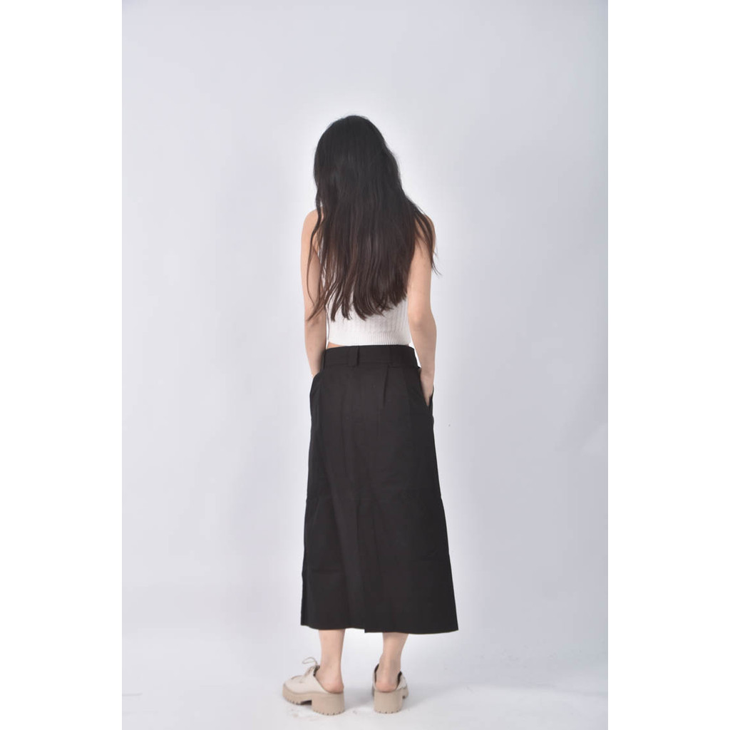(XL) the wave黑色長裙二手衣, , large