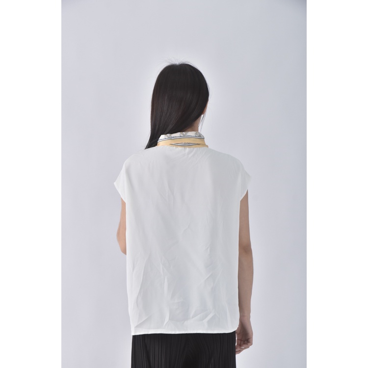 (XL) 紋路白色上衣二手衣, , large