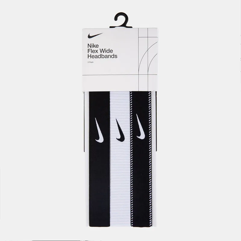 [秉宸] NIKE FLEX CLASSIC 寬版頭帶 3PK N1011932, , large