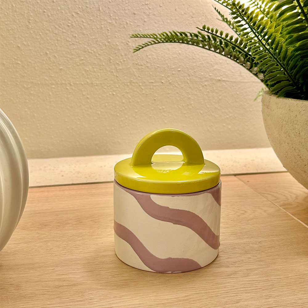 Pablo Pot-Yellow/Lilac Water Lotus & Rose, , large