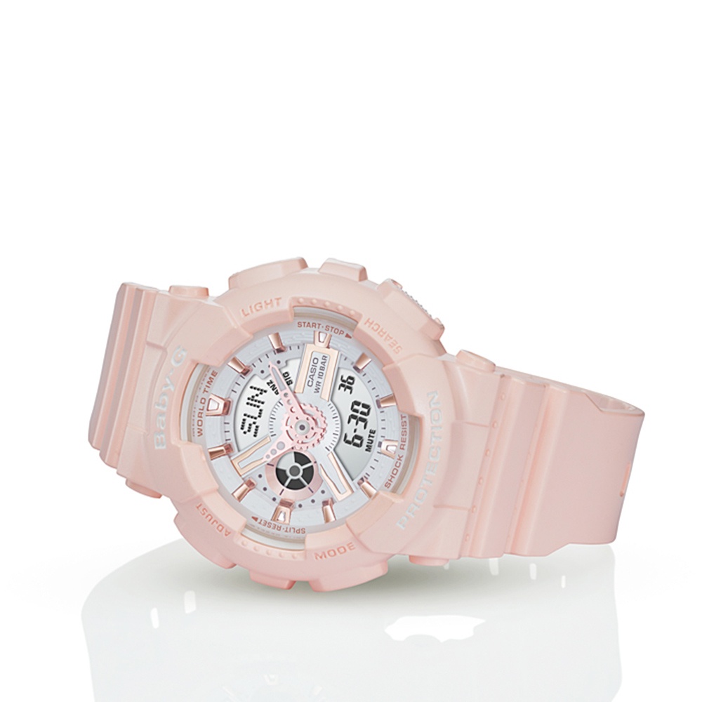 CASIO 卡西歐 Baby-G 粉紅金手錶 BA-110RG-4A, , large
