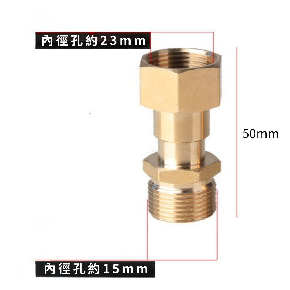 Pressure washer anti-twist connector (Type 58 / inner core 15mm / male-female thread 22mm), , large