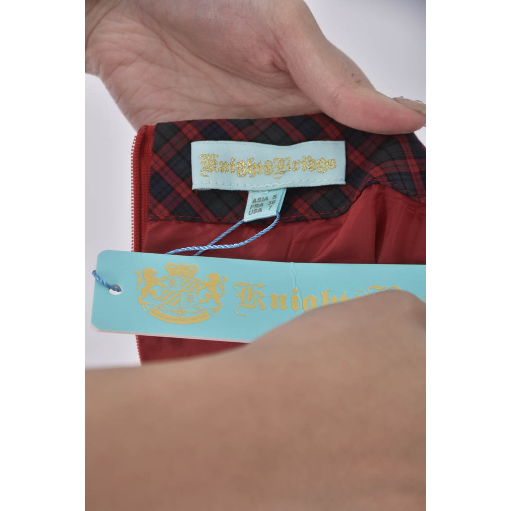 (S) knights bridge學院風紅色洋裝二手衣, , large