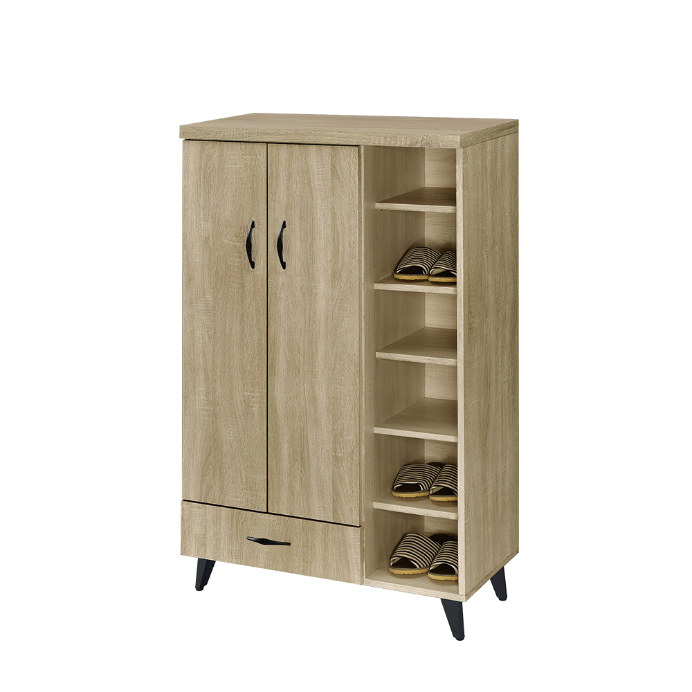 【唯熙傢俱】亞柏橡木色2.7尺鞋櫃