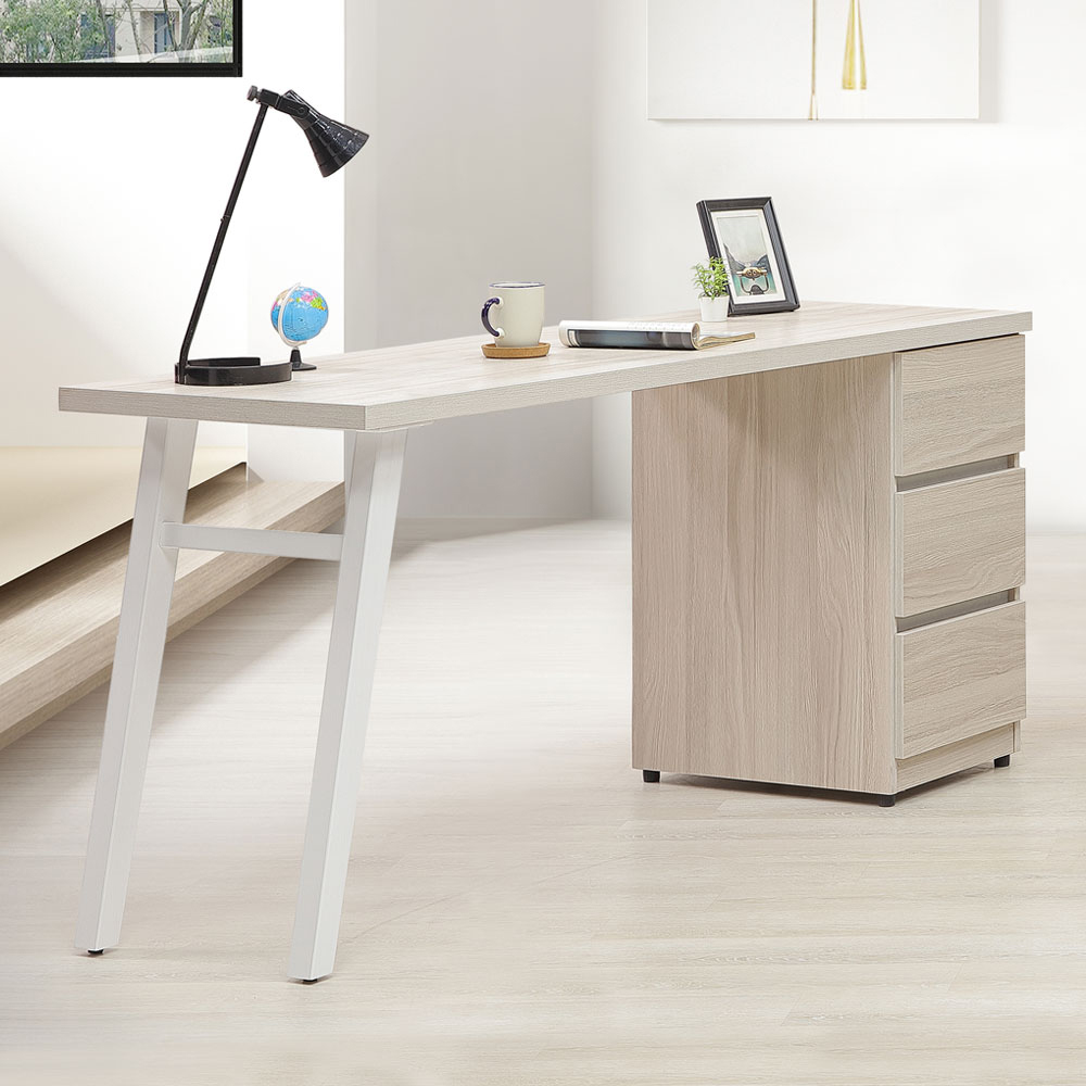 【Homelike】喜家居150cm三抽造型書桌(2502), , large