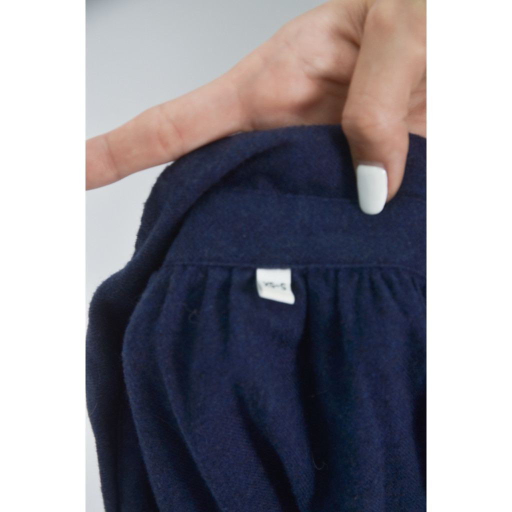 (M) 質感棉質純棉藍色長袖上衣二手衣, , large