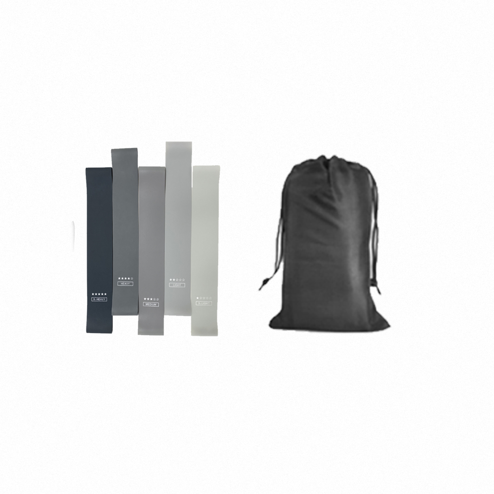 【上手家居】漸層乳膠彈力帶-5入組 漸層灰(彈力繩/拉力帶/阻力帶/瑜珈彈力帶), , large