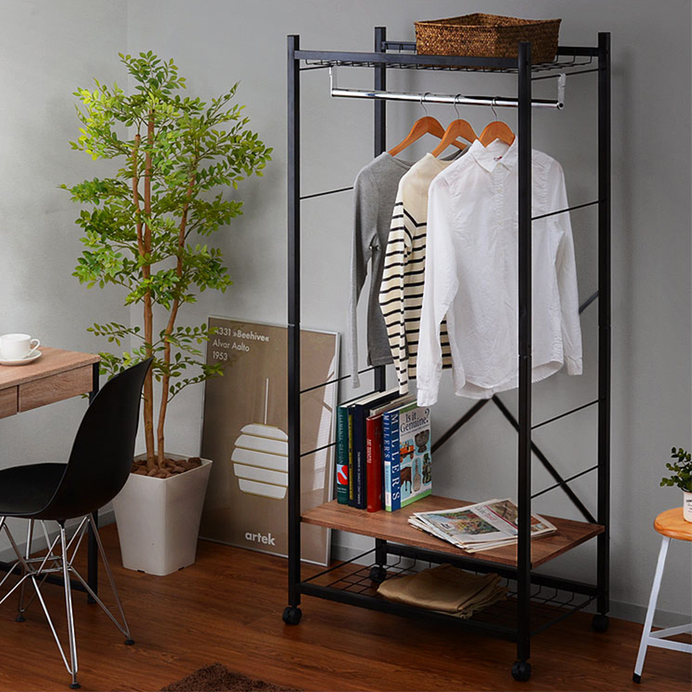 《C&B》Justice移動式置物衣櫥架-寬75cm(衣櫥架/掛衣架/室內衣架/台灣生產), , large