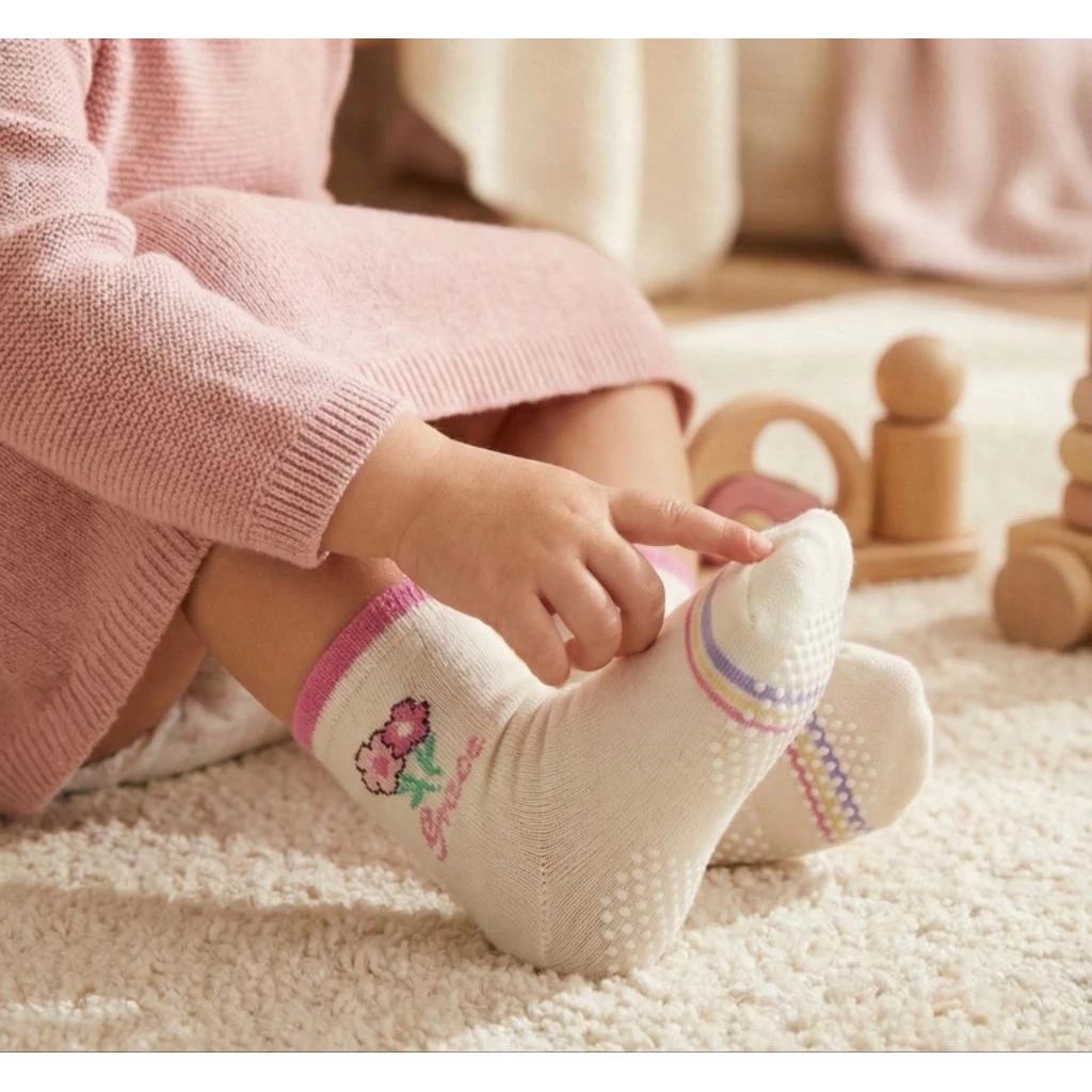 [Kaimei Cotton Industry] 10 pairs of random excellent pure cotton non-slip children's socks, sweetheart bunny style, love children's socks, cartoon children's socks, cute socks, boys and girls socks, bunny heart, 9-13cm, , large