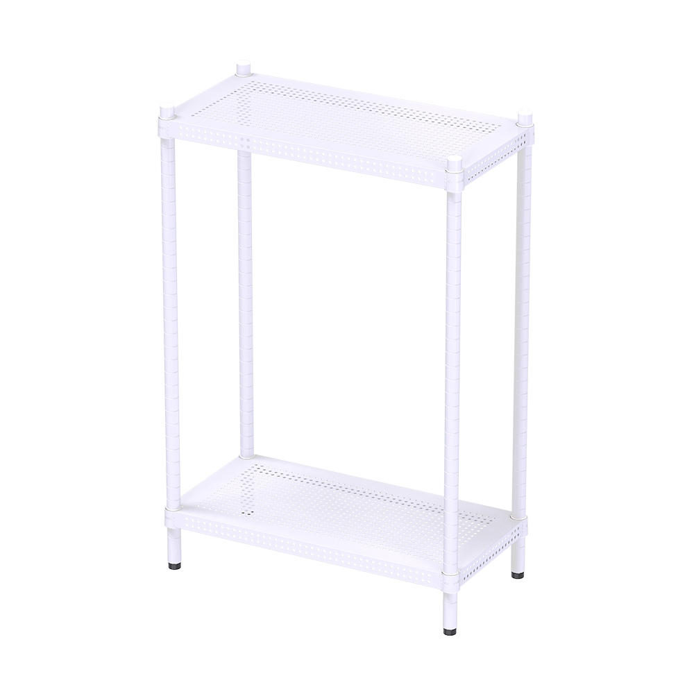 【Y HOUSE】60x30x90公分 極致美學 沖孔兩層收納層架-烤漆白, , large