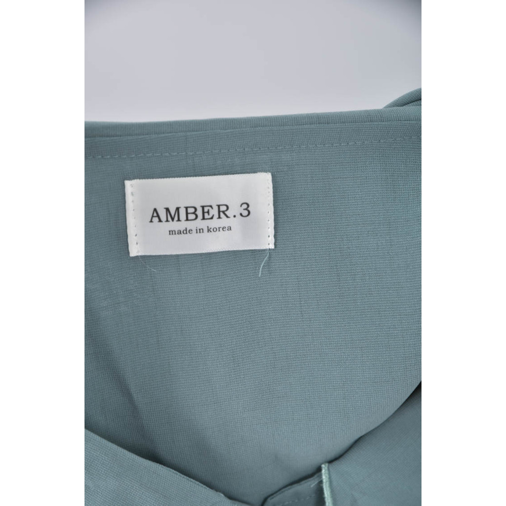 (XL) amber 3韓牌質感花邊綠色長袖上衣二手衣, , large