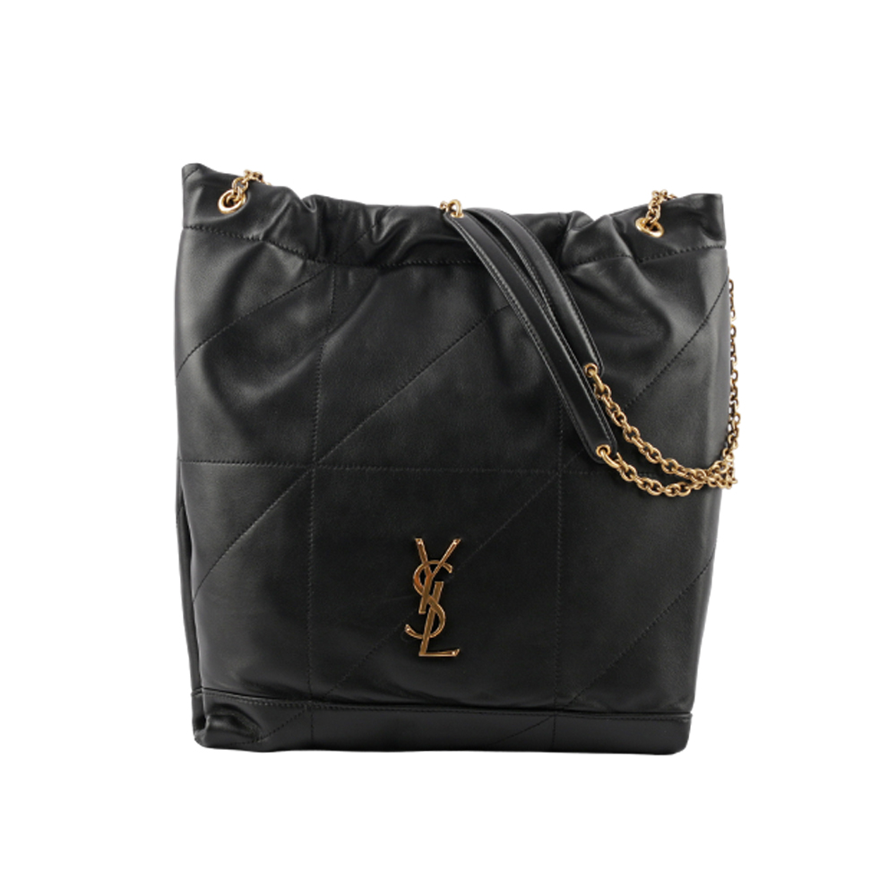 YSL Jamie 4.3 菱格紋小羊皮附小袋肩背包/黑色, , large