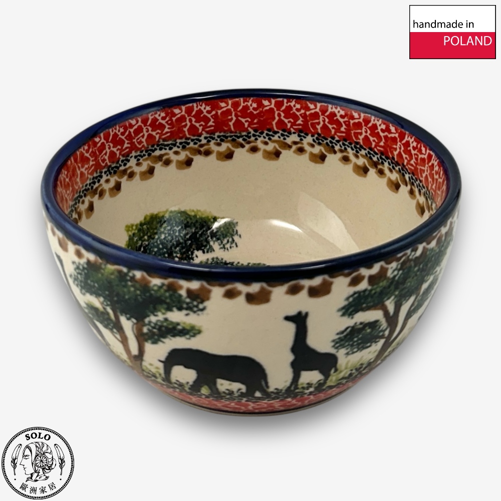 【SOLO Vintage】Cerraf Polish Pottery 13cm Rice Bowl Ballad of the Open Plains Series Made in Poland, , large