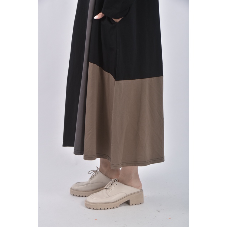 (2XL) 拼接黑色洋裝二手衣, , large