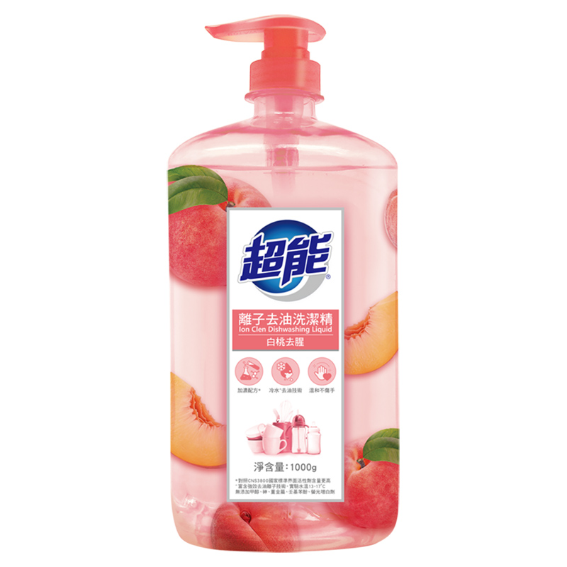 妙管家超能離子去油洗潔精-白桃去腥