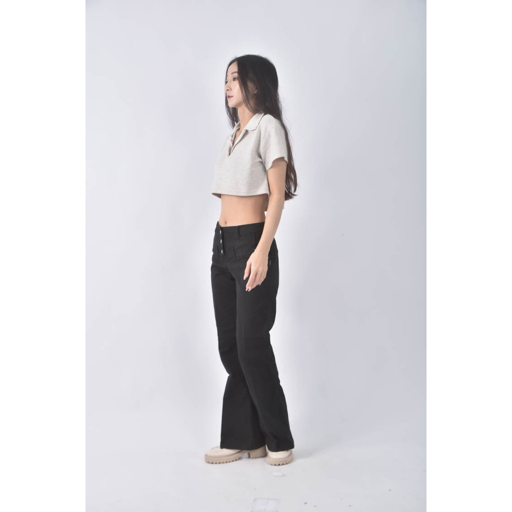 (XL) moschino高腰高腰黑色長褲二手衣, , large