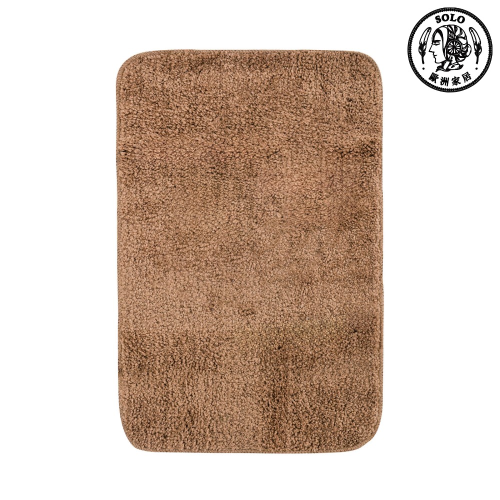 【SOLO歐洲家居】LCW Home 40x60cm 焦糖棕極簡防滑吸水浴室地墊 迅速吸乾濕腳, , large