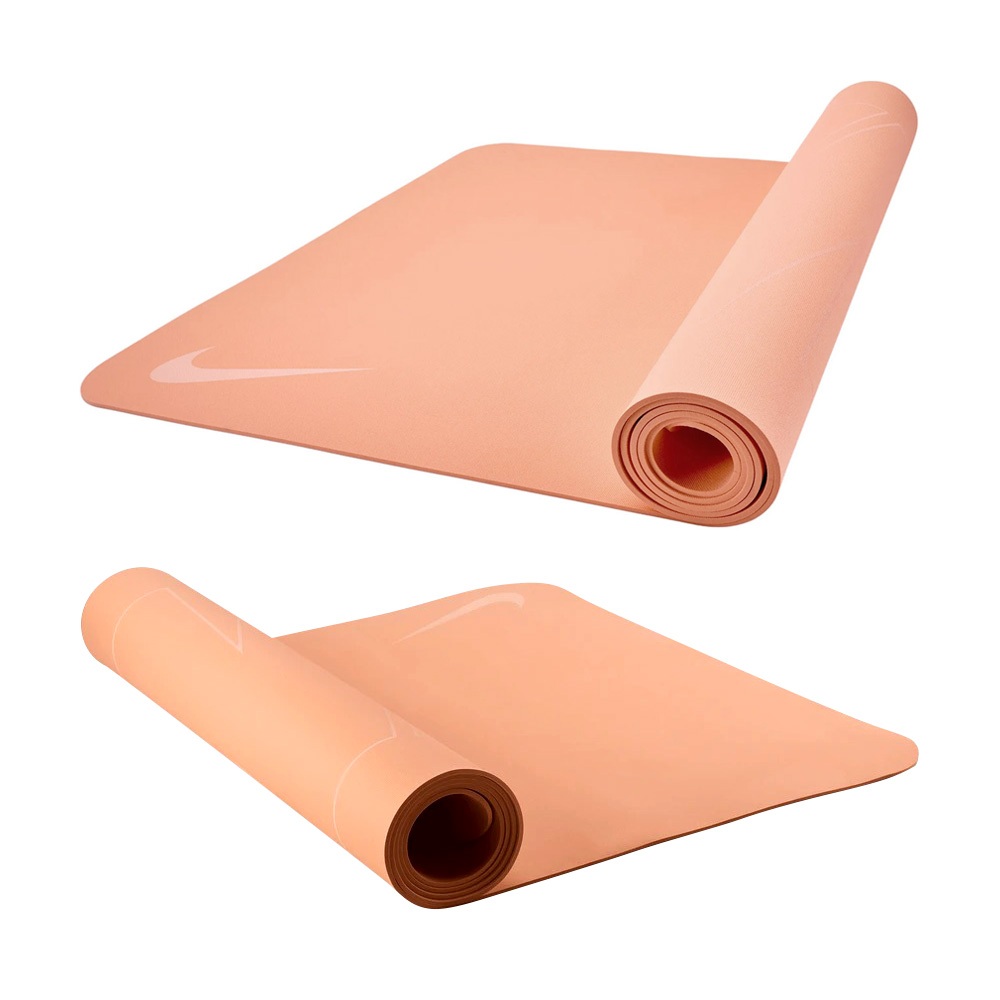 NIKE YOGA MAT 雙面瑜珈墊 4MM 隔音墊 訓練墊 運動墊 雙面可用 輕巧 便攜 穩定 止滑 黑 藕紅 粉橘, , large