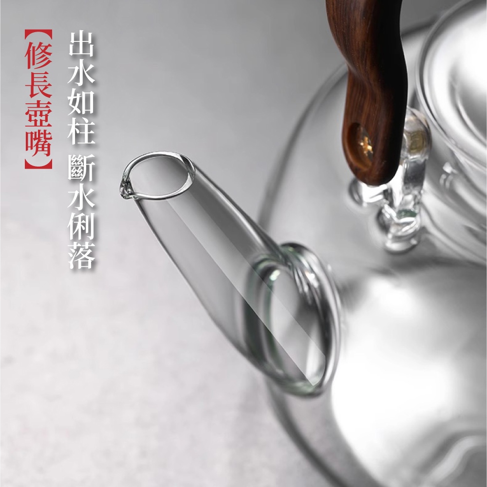 【APEX】日式簡約加厚玻璃提梁壺1000ml(贈品茶杯2入組), , large