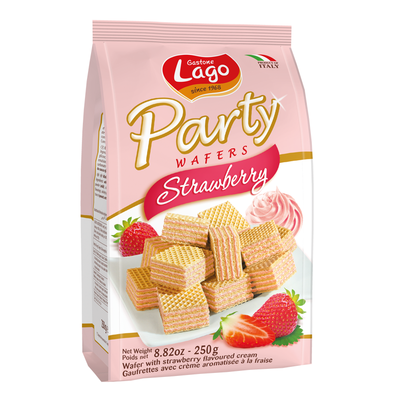 Lago Party Wafers-Strawberry Cream