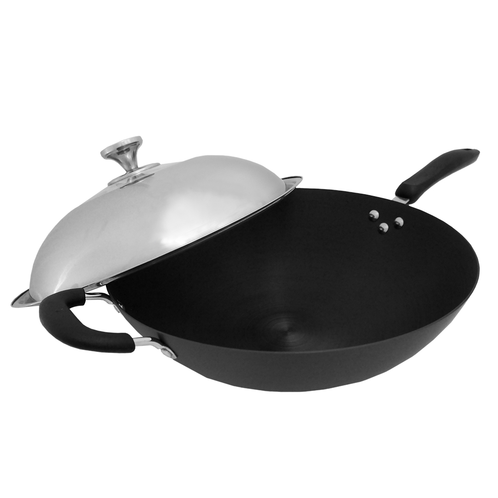 瑪露塔鈦金中華深型炒鍋-單柄-36cm-1組, , large