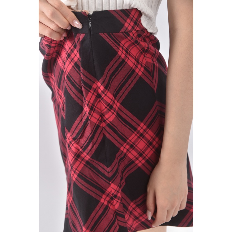 (XL) scottish house質感棉質純棉黑色短裙二手衣, , large