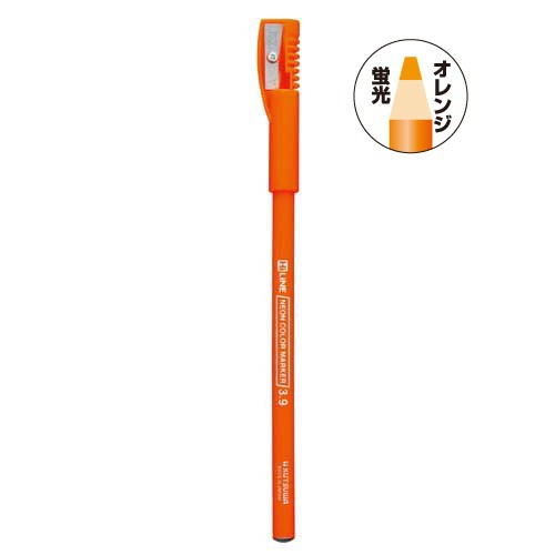 【數量不多，快搶】日本KUTSUWA【螢光筆】鉛筆型螢光筆附削筆筆蓋(多色)螢光黃, , large