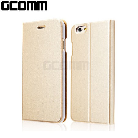 GCOMM iPhone6/6S Plus 5.5＂ Metalic Texture 金屬質感拉絲紋超纖皮套 香檳金, , large