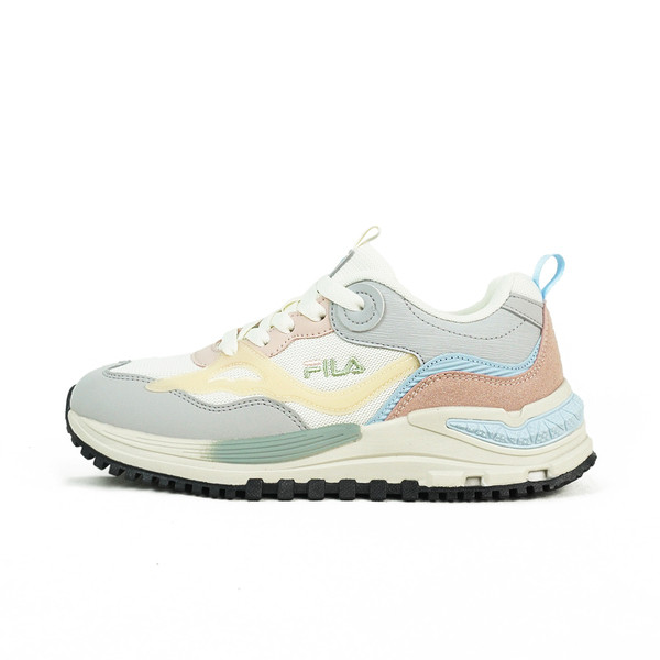 Kixpress-Fila Overlap 女 休閒鞋 運動鞋 慢跑鞋 低筒 透氣 復古 灰粉 [5-J347Y-756], , large