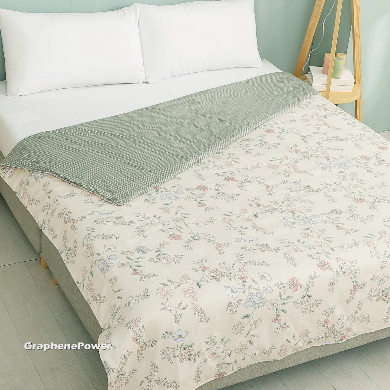 [GraphenePower] 石墨烯恆溫循環兩用被 - 雙人(粉綠), , large