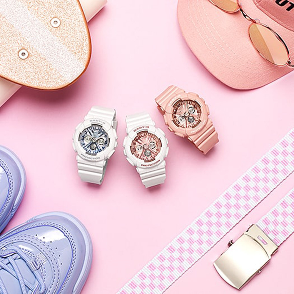 CASIO 卡西歐 BABY-G 人氣手錶/白(BA-130-7A1), , large