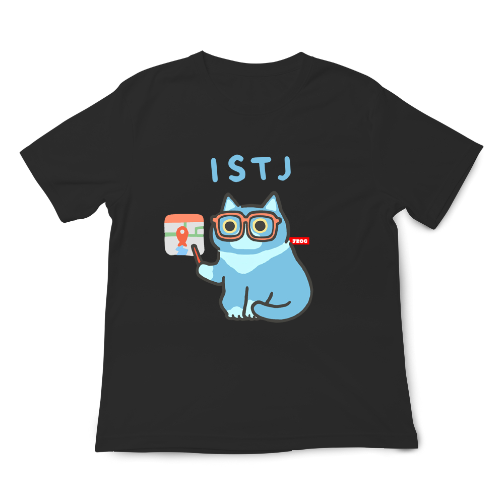 JZ TEE MBTI貓咪 ISTJ-物流師 印花短袖, , large