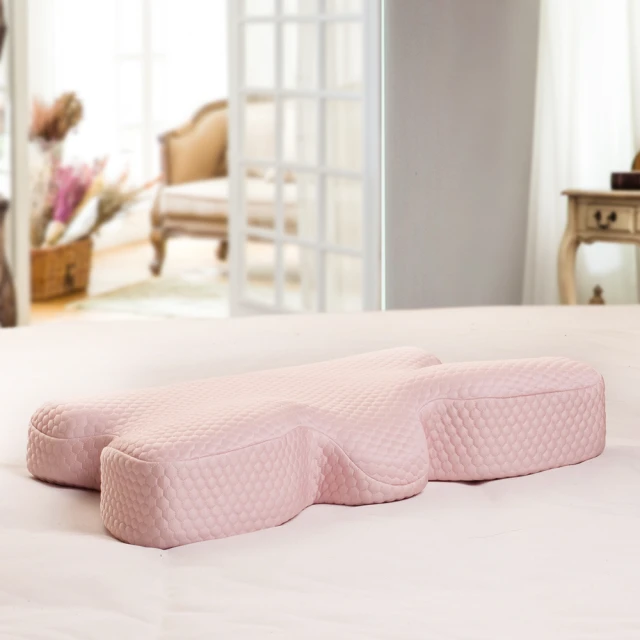「告別落枕！這顆枕頭，讓你一覺到天亮！」⚡ FOADI 人體工學蝴蝶枕(粉桔) 「醫師沒告訴你的秘密：選對枕頭，比按摩還有效！」⚡ 「不是每顆枕頭，都能保護你的頸椎！」, , large