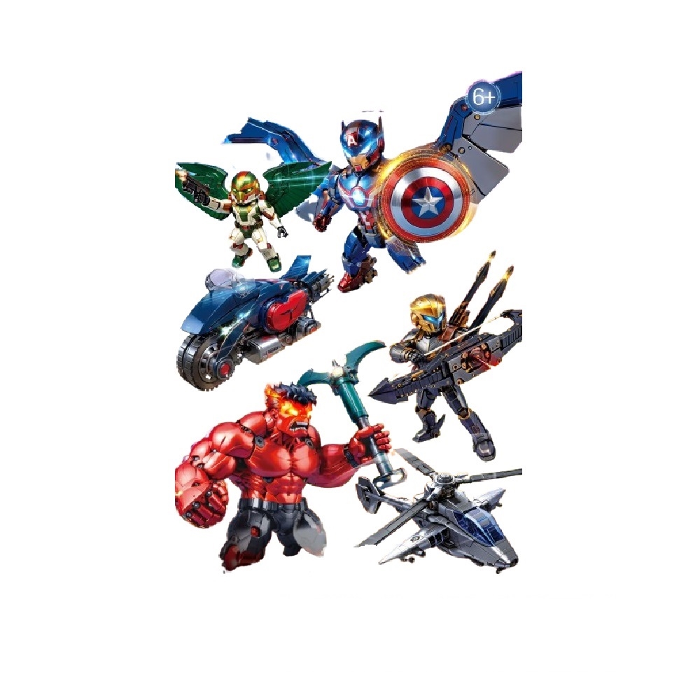  [Brick Republic]LW 2212 Armed Alliance Battle Squad &ndash; Set of 4 (Educational Building Blocks), , large