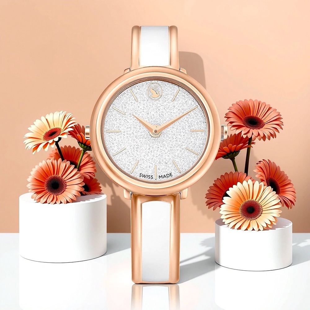 SWAROVSKI 施華洛世奇 Crystalline Bangle 璀璨水晶手鐲女錶 手錶-32mm(5689324)