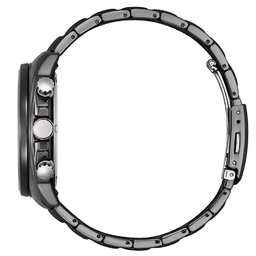 CITIZEN 星辰 疾速奔馳光動能計時手錶-黑 CA4567-82H, , large