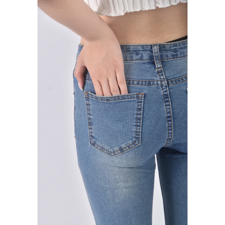 (M) someone jeans and fashion丹寧牛仔質感藍色長褲二手衣, , large