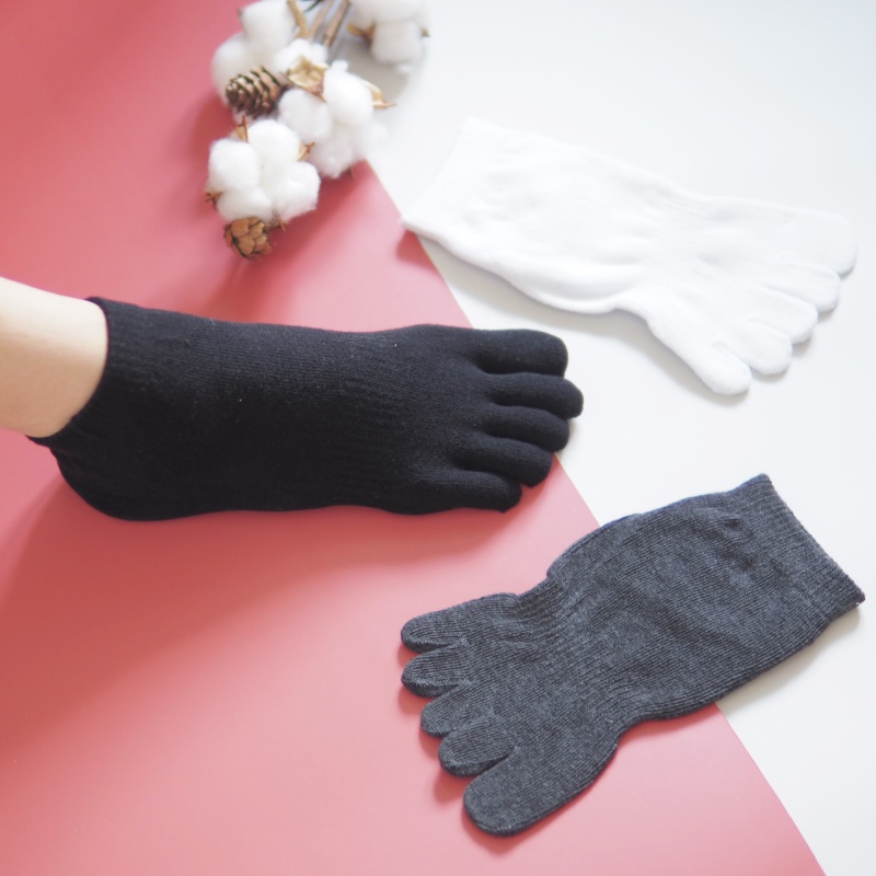 [Kaimei Cotton Industry] Five pairs of pure cotton boat-shaped three-dimensional toe socks, antibacterial and deodorizing, , large