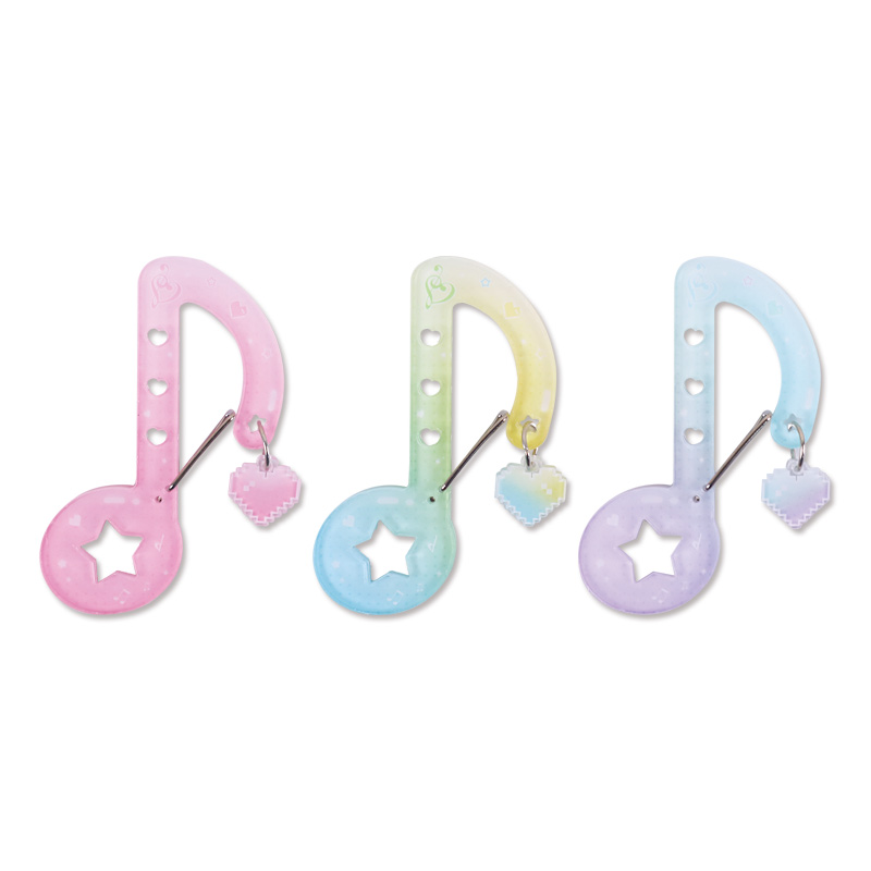 壓克力音符造型扣環(顏色隨機出貨)