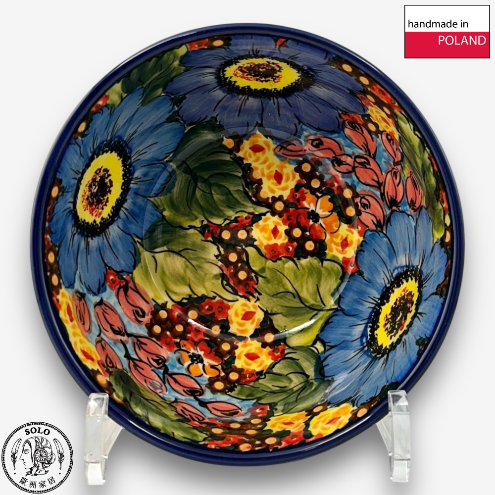 【SOLO Vintage】Cerraf Polish Pottery 16cm Bowl Where Flowers Bloom Deeply Series Made in Poland, , large