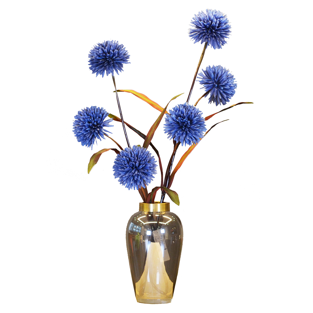 【YU Living】仿真裝飾薊花 人造花-深紫, , large